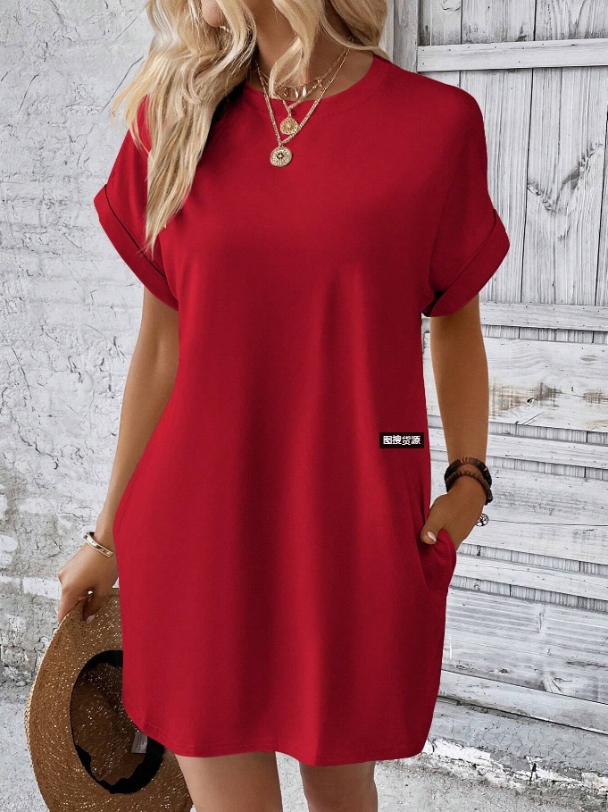 Women's Casual Breathable Loose Pocket Versatile Dress