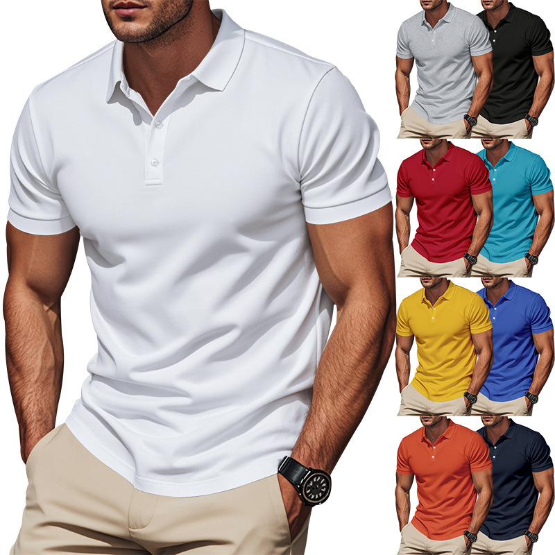 Men's Quick-Dry Polo Shirt – Golf Style, Loose Fit, Breathable, Short Sleeve
