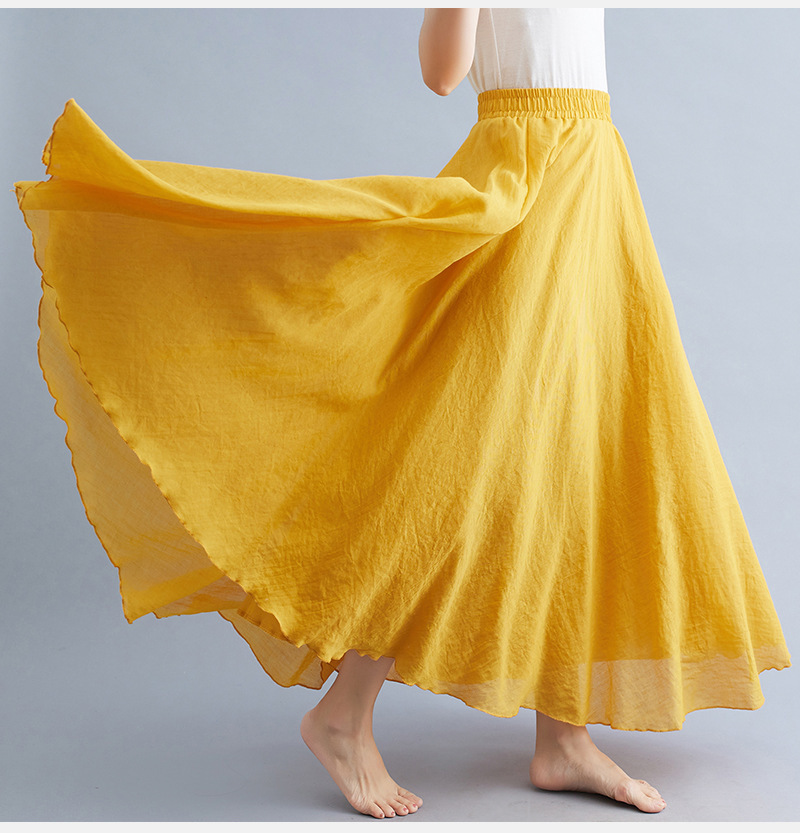 Women's Soft Cotton Midi Skirt – Light, Airy & Comfortable