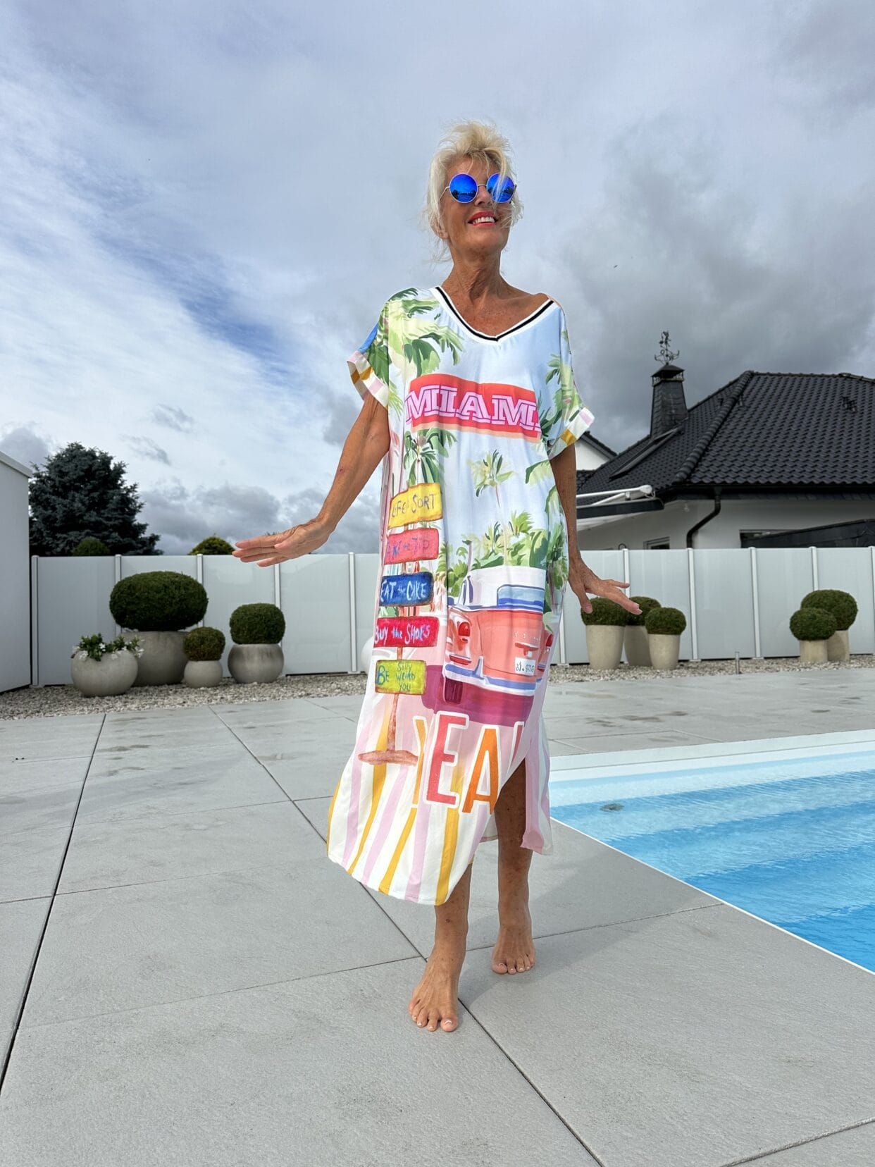 Women’s Flowy Summer Dress with Fresh Tropical Prints