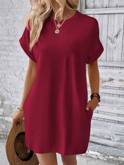 Women's Casual Breathable Loose Pocket Versatile Dress