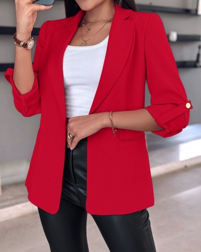 Elegant Women's Blazer with Single Button Closure