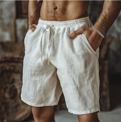 Men's Breathable Linen Loose Holiday Shorts