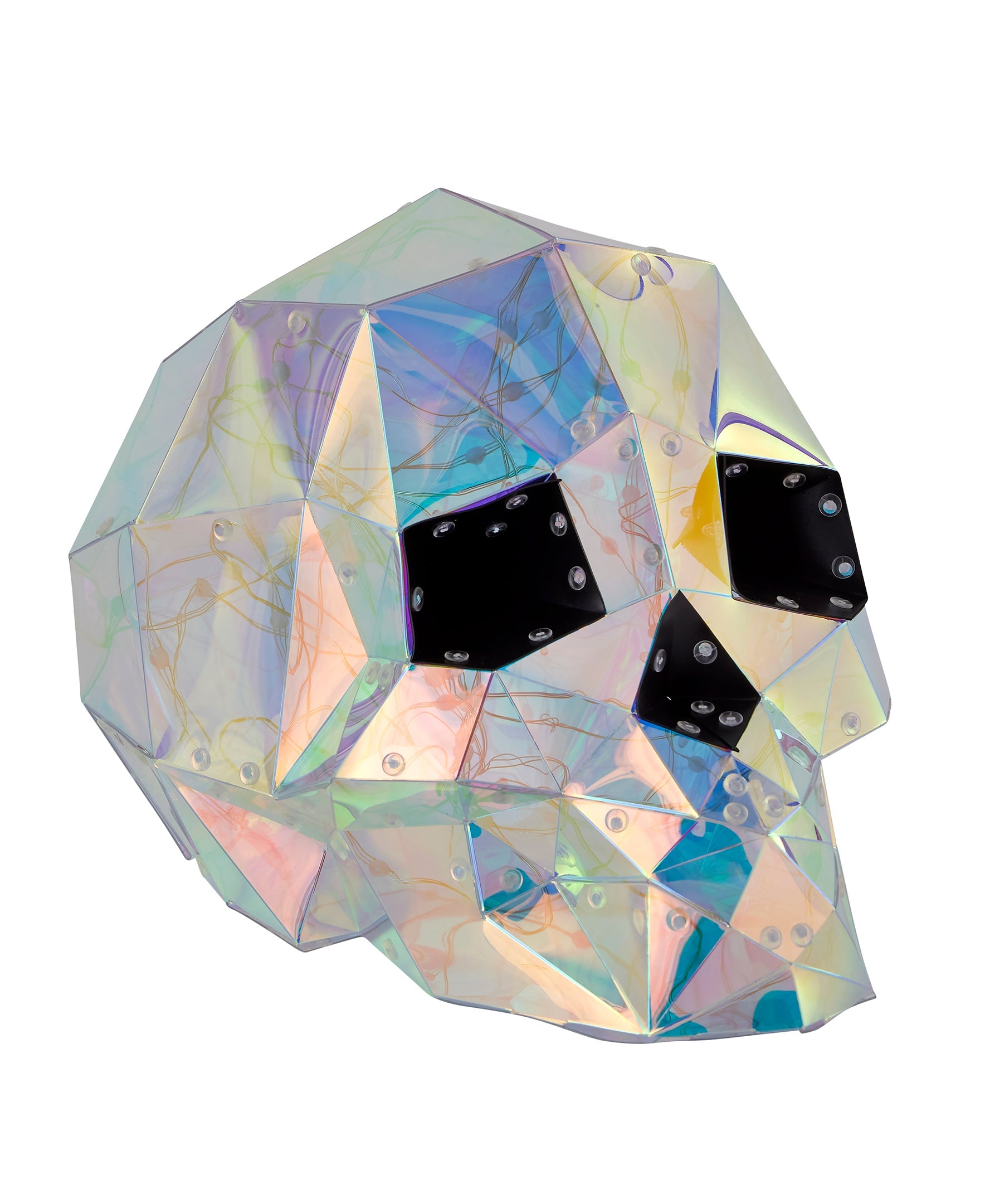 Iridescent Skull 8", LED lights