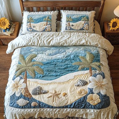 Ocean 3-Piece Quilted Bedding Set NCU0VT151