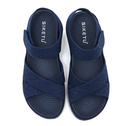 GRW Women Orthopedic Sandals Arch-support Comfortable Diamond Knit Cross Strap Elegant Design
