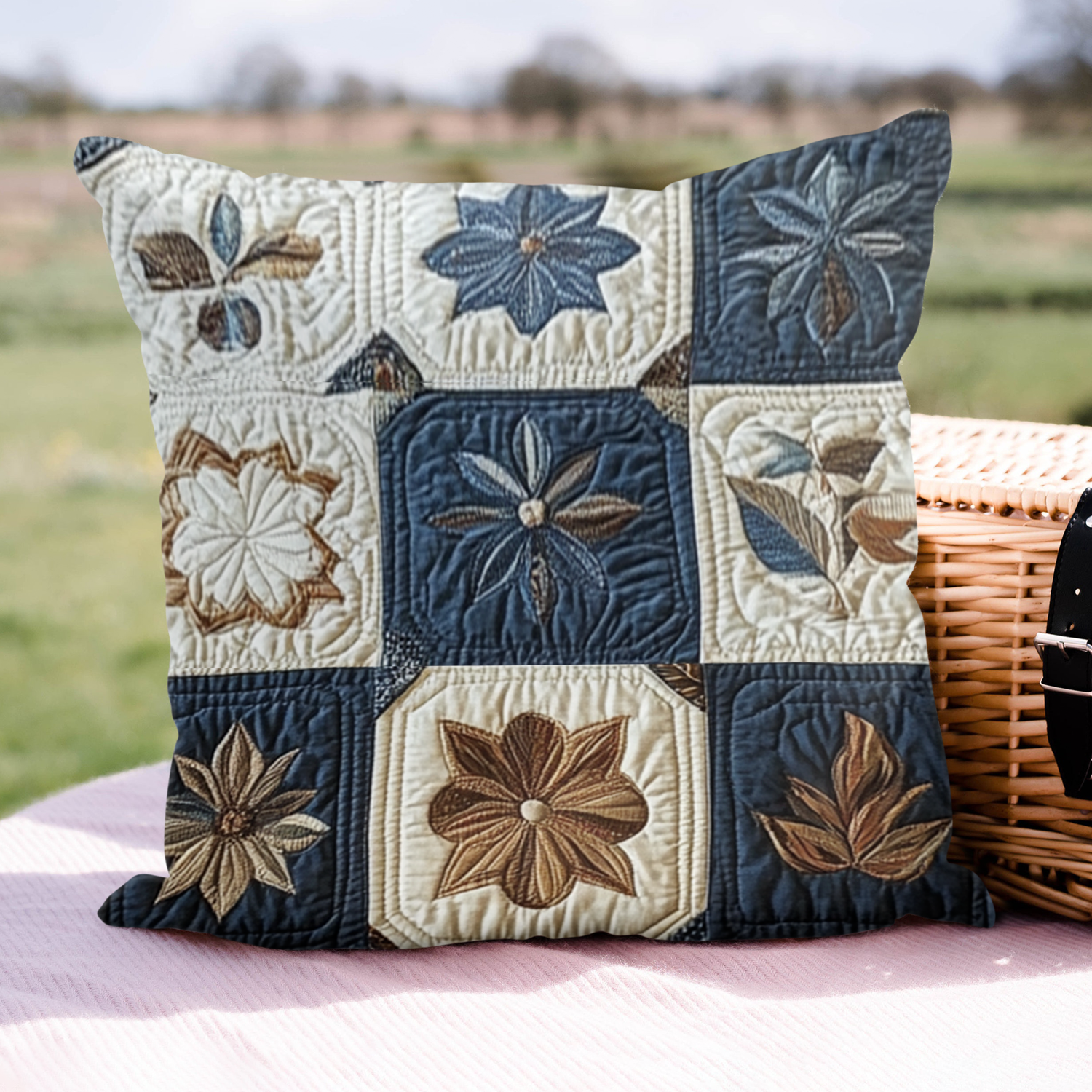 Antique Bloom Quilted Pillow Case NCU0NVH340