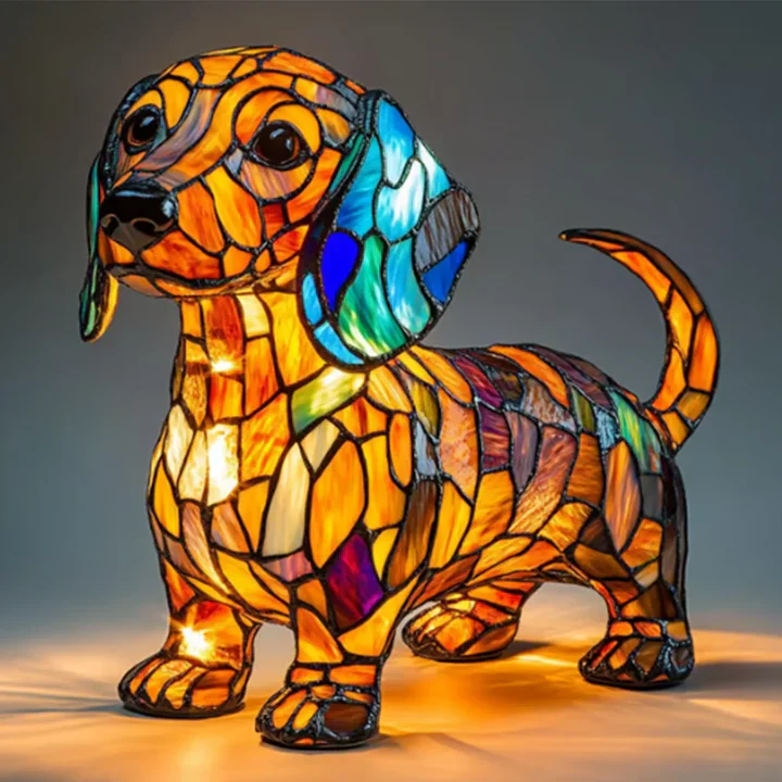 Luminous dog - handmade lamp that makes hearts shine