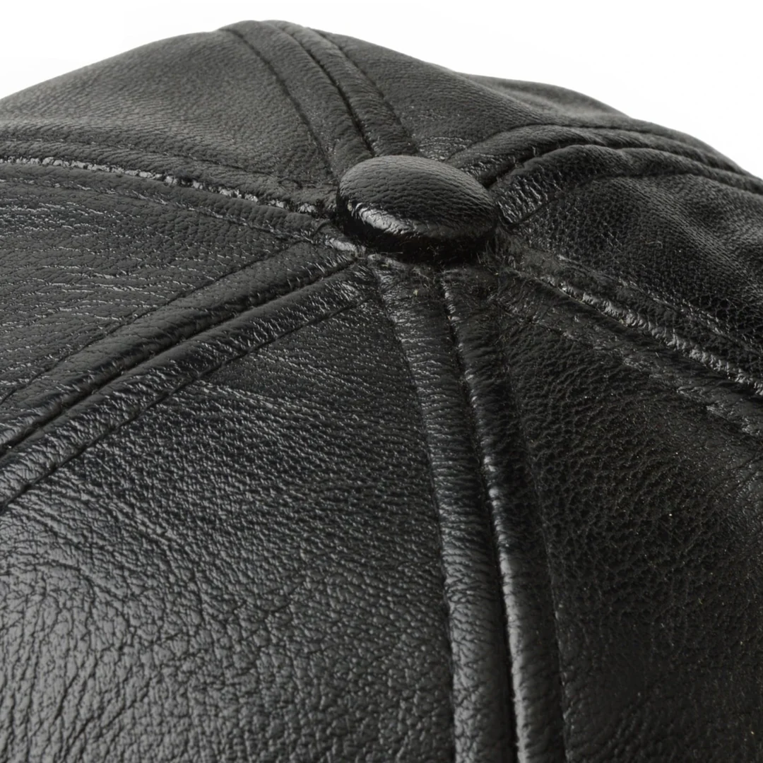 Men’s Leather Cap – Classic PU Baseball Hat