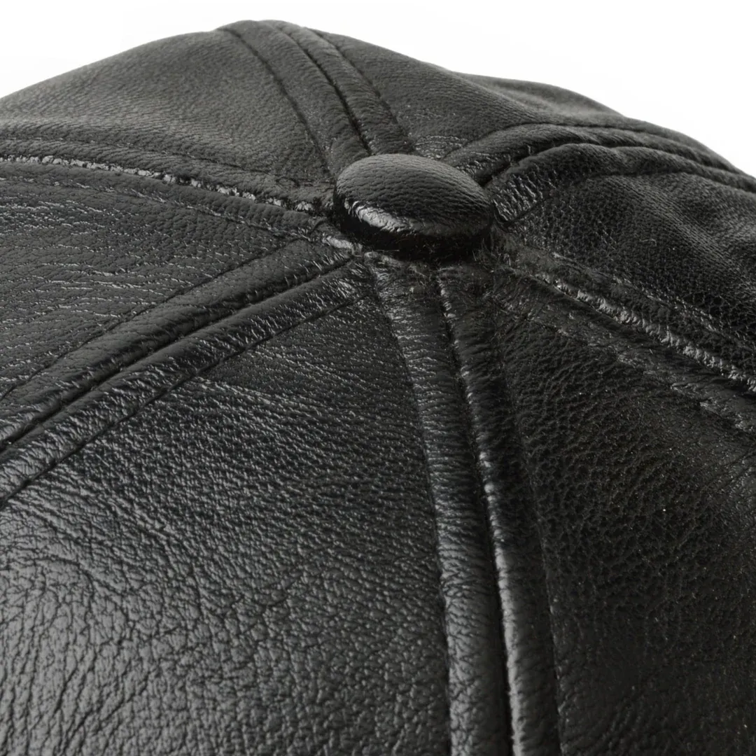Men’s Leather Cap – Classic PU Baseball Hat