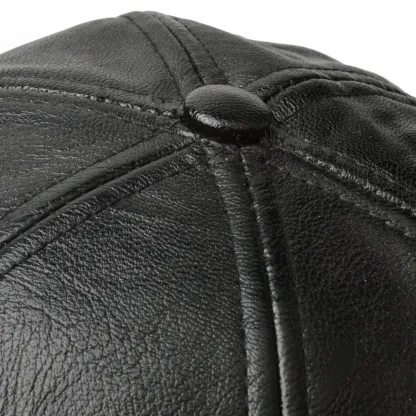 Men’s Leather Cap – Classic PU Baseball Hat