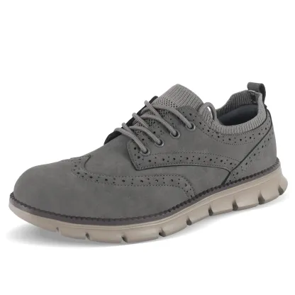 Men's Lace Up Oxford Shoes,Casual Mesh Walking Shoes Comfortable Sneakers