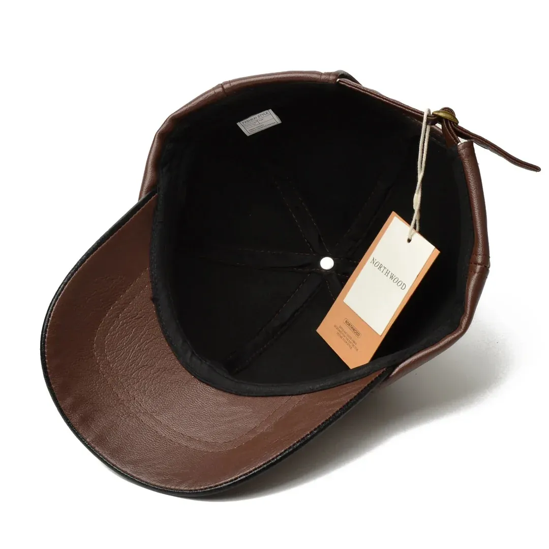 Men’s Leather Cap – Classic PU Baseball Hat