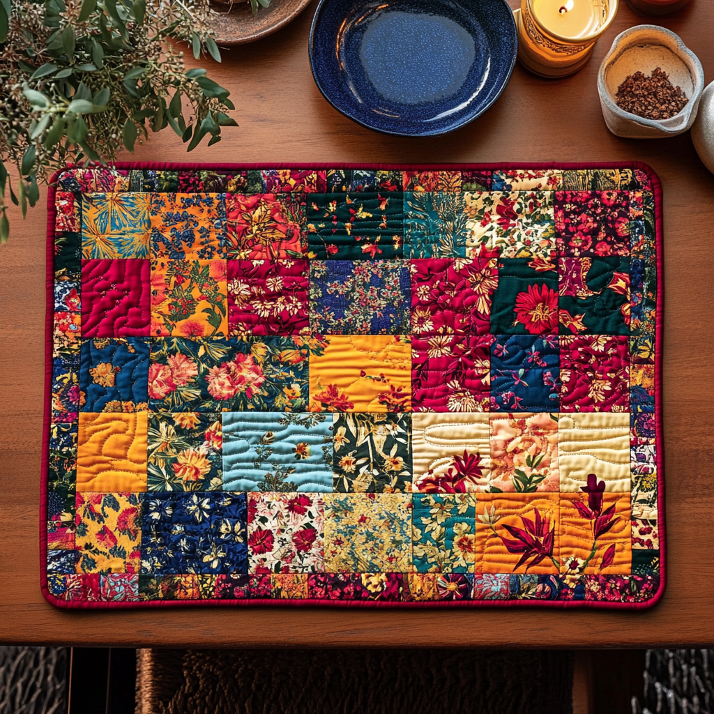 Shimmer Stitch Quilted Place Mat NCU0VH2132