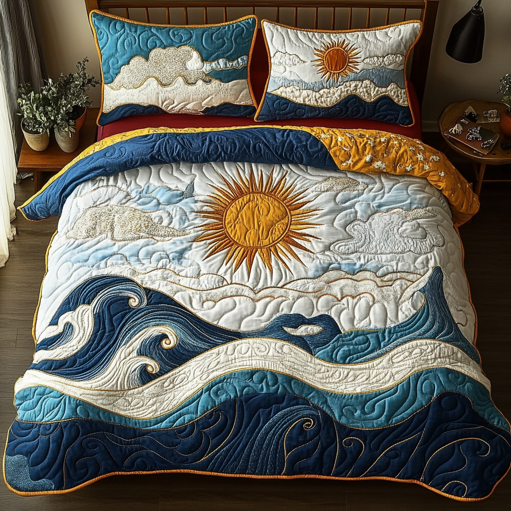 Sunshine 3-Piece Quilted Bedding Set NCU0VT94