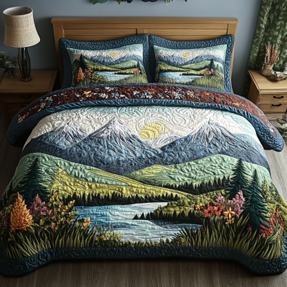 Forest 3-Piece Quilted Bedding Set NCU0VT158
