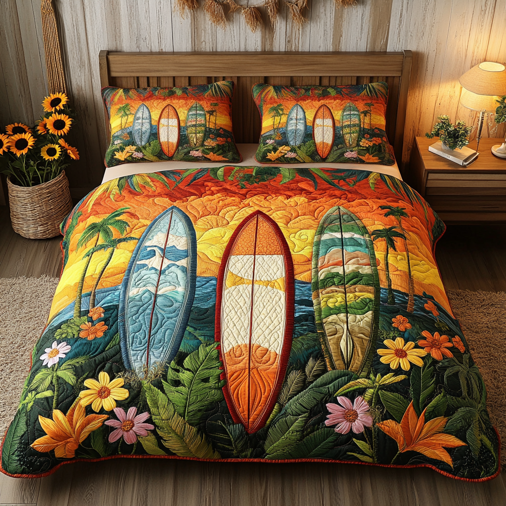 Ocean 3-Piece Quilted Bedding Set NCU0VT142