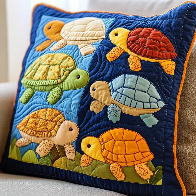 Quilted Turtle Pillow