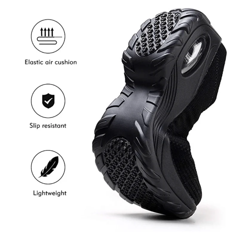 Women's mesh wedge heel orthopedic sneakers