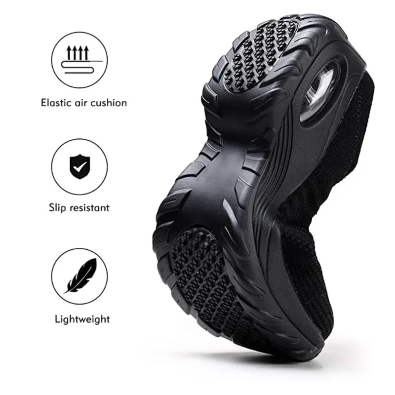 Women's mesh wedge heel orthopedic sneakers