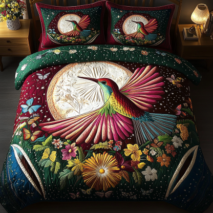 Hummingbird Quilted Bedding Set NCU0VT105