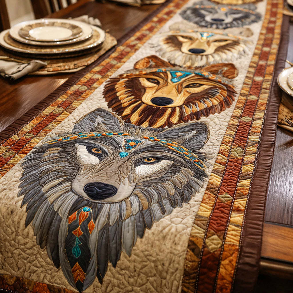 Wolf Moon Path Quilted Table Runner NCU0NTD832