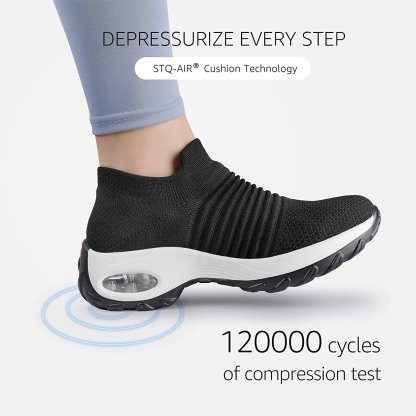 Women's mesh wedge heel orthopedic sneakers