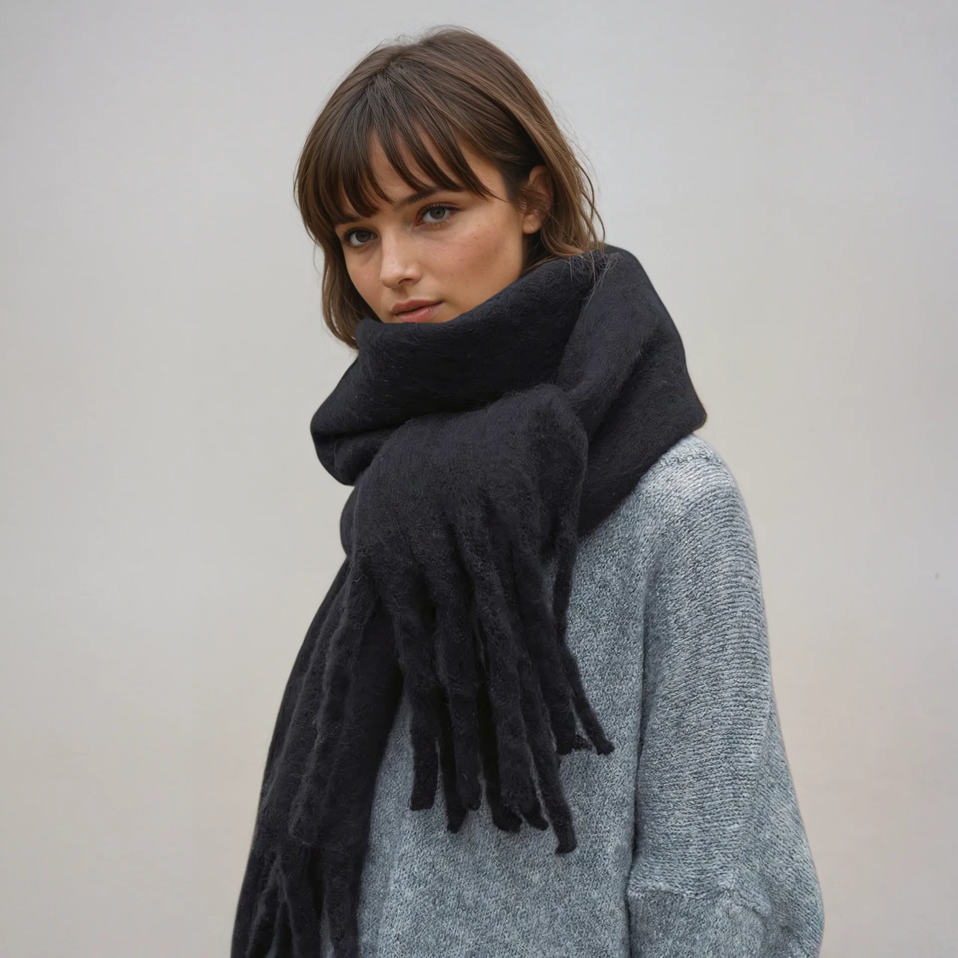 Korean Hot-Selling Solid Color Long Scarf