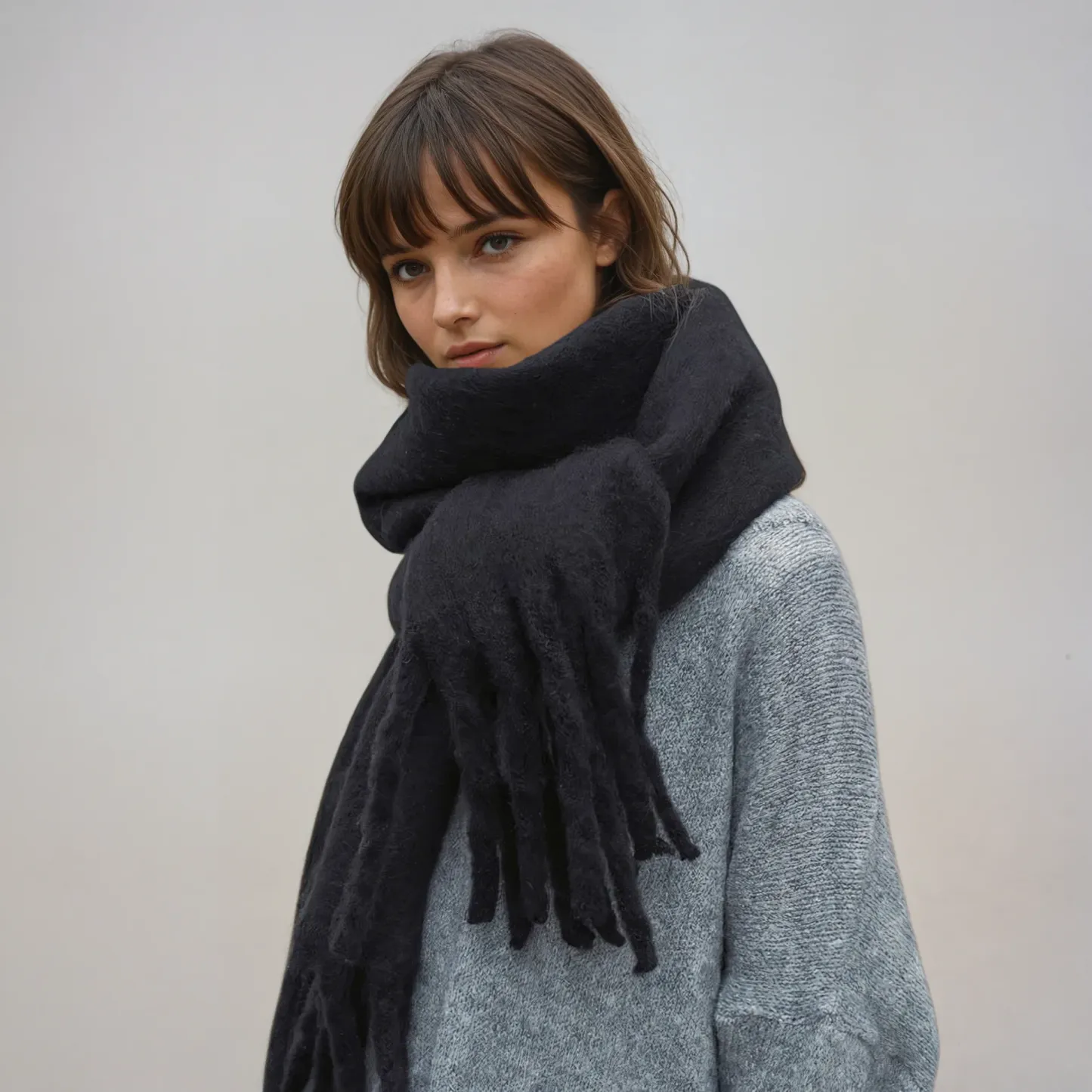 Korean Hot-Selling Solid Color Long Scarf