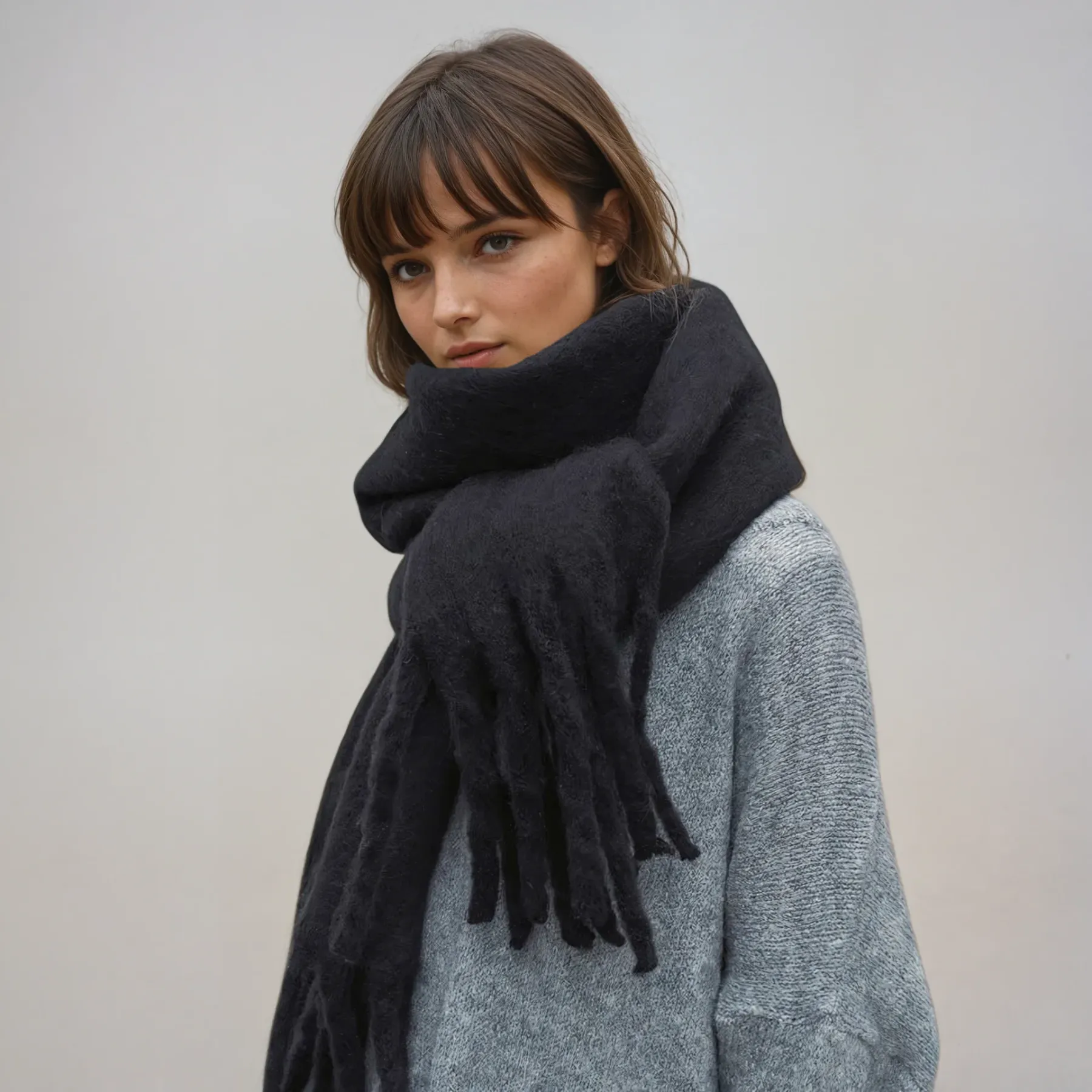 Korean Hot-Selling Solid Color Long Scarf