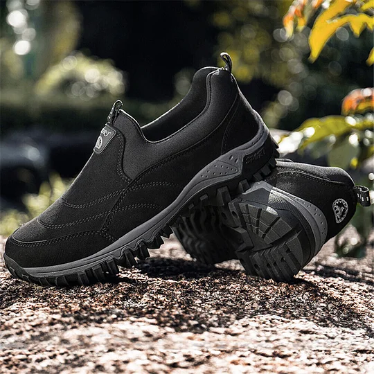 Men's Orthopedic Hiking Shoes for Diabetic, Lightweight Walking Sneakers for Extra Arch Support