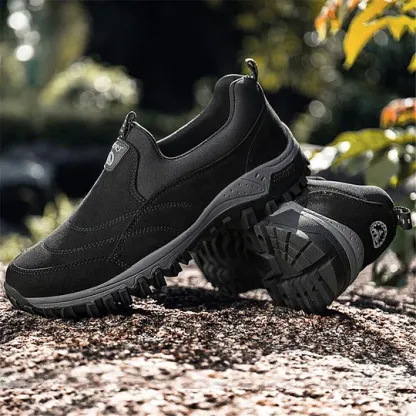 Men's Orthopedic Hiking Shoes for Diabetic, Lightweight Walking Sneakers for Extra Arch Support