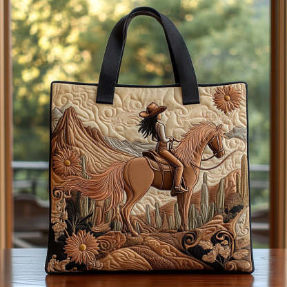 Horse Quilted Tote Bag NCU0VT202