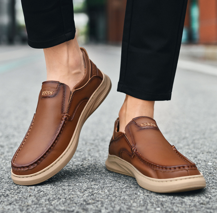 🔥LAST DAY 70% OFF🔥Orthorecover™ Handcrafted Men's Non-Slip Soft-Sole Full-Grain Leather Loafers 