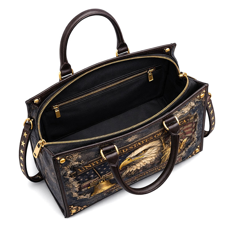 US 250th Anniversary Floral Leather Handbag