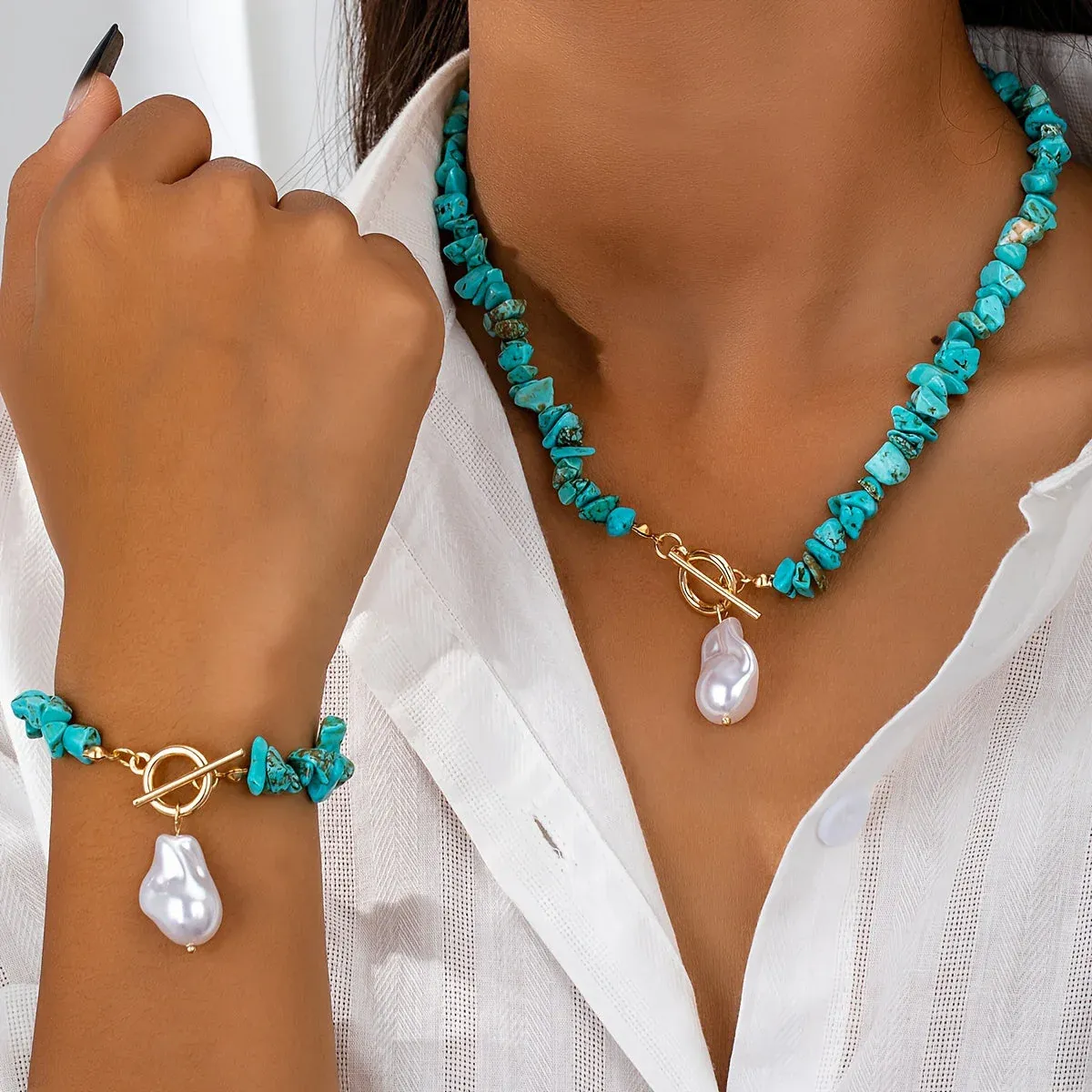 Hadley -Ocean Kiss Turquoise & Pearl Collection