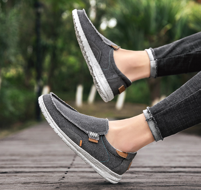 ⏰Promotion 70% OFF--Men's Lightweight Comfort Ergonomic Memory Foam Insole Slip On Loafer Walking Shoes