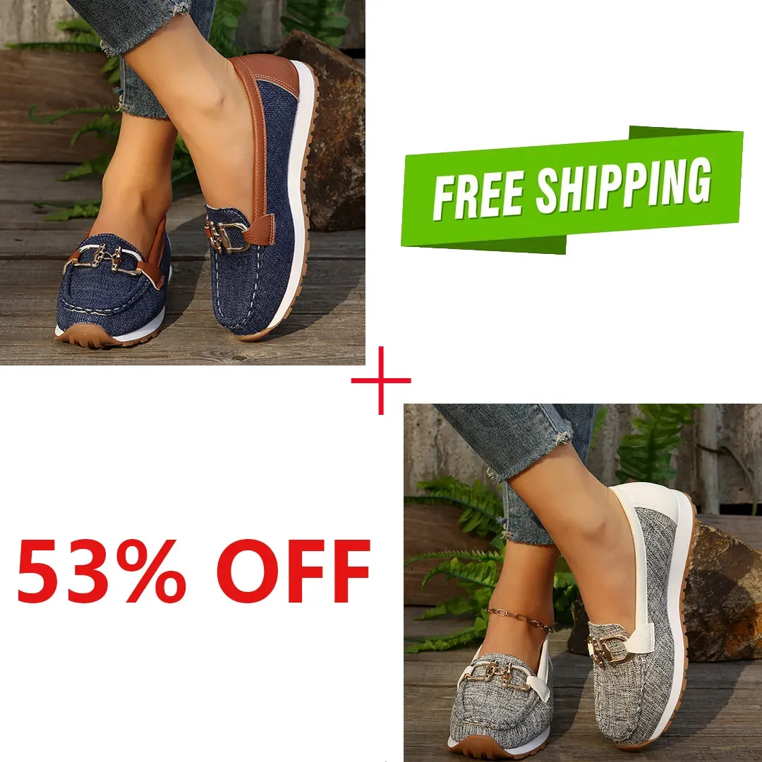 🔥LAST DAY 70% OFF - Women Comfortable Chain Decor Casual Walking Shoes