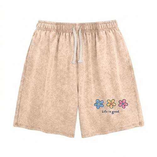 Women's Soft Cotton Blend Washed Floral Shorts, Casual Summer Travel Streetwear Bottoms(Buy 2 Free Shipping)