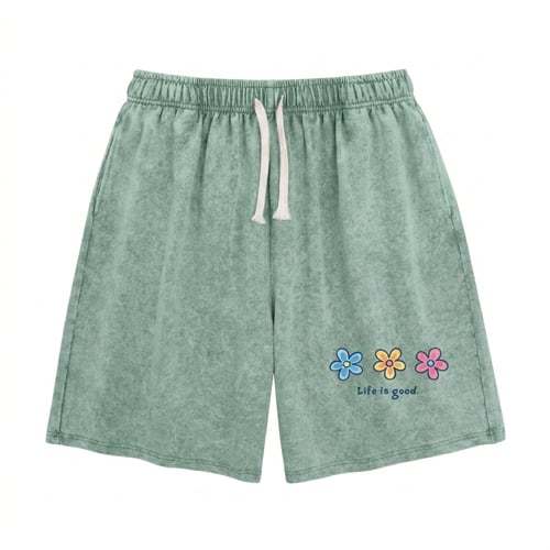 Women's Soft Cotton Blend Washed Floral Shorts, Casual Summer Travel Streetwear Bottoms(Buy 2 Free Shipping)