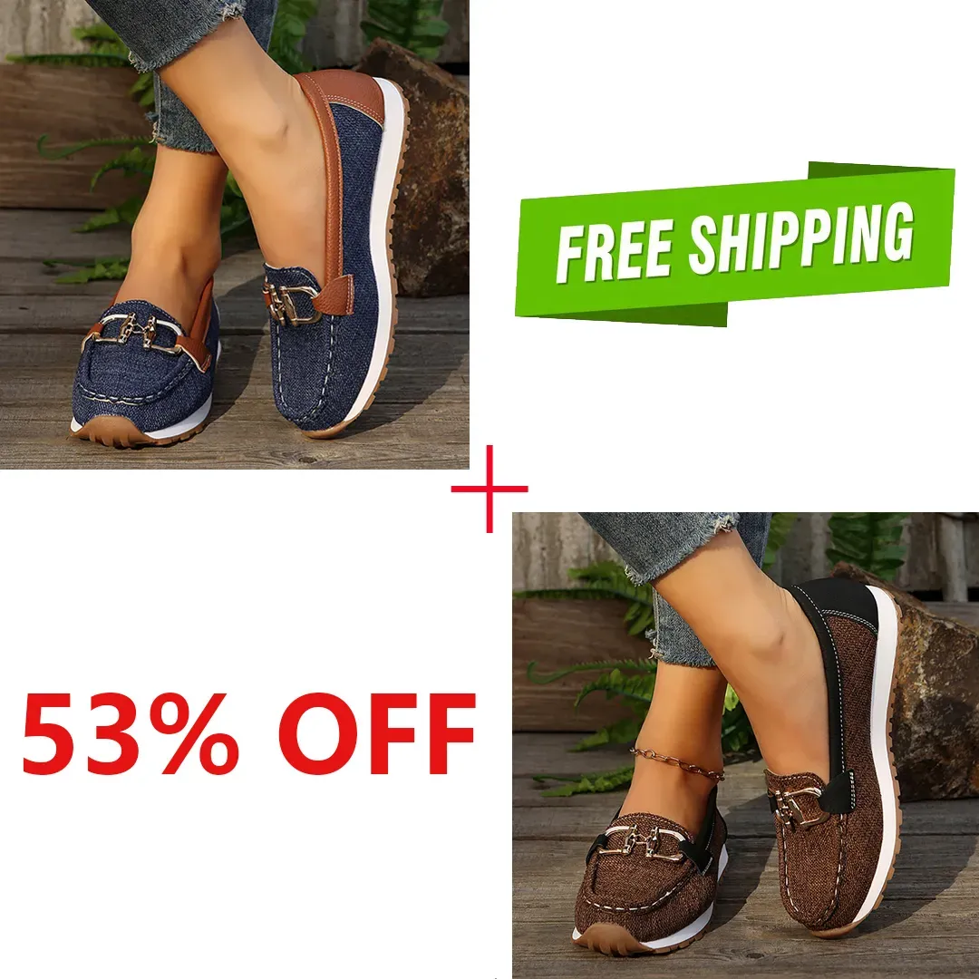 🔥LAST DAY 70% OFF - Women Comfortable Chain Decor Casual Walking Shoes
