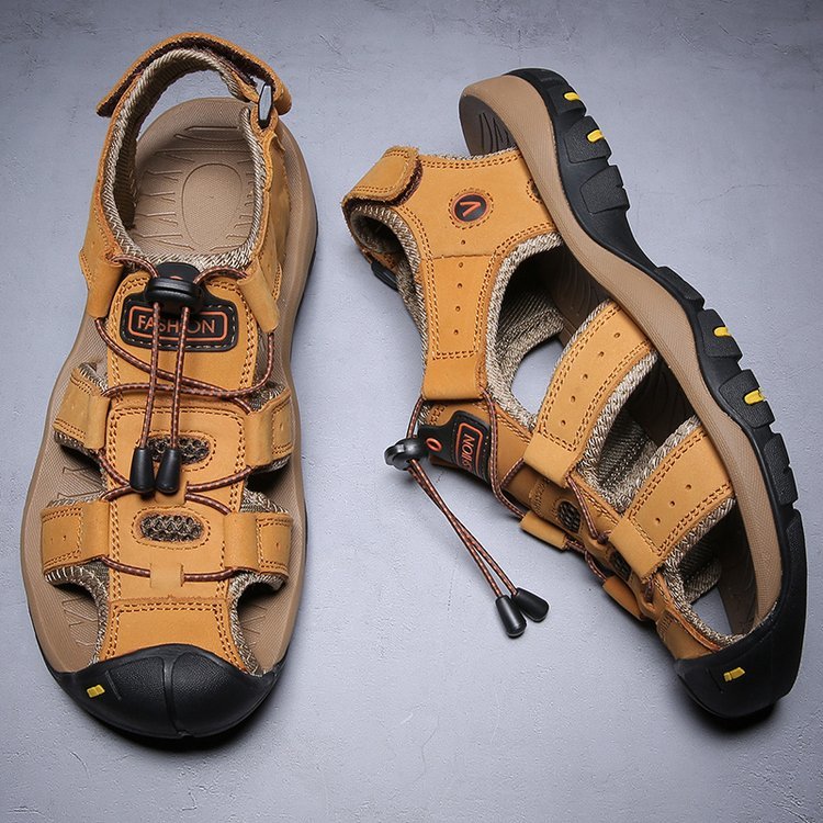 🔥 Summer sports hiking🔥 Outdoor walking water shoes | Fisherman beach men's leather sandals