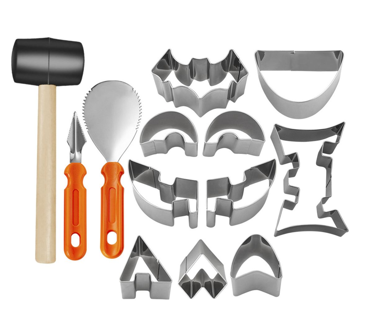 Large Halloween Cookie Cutter Set - 7 Piece - Stainless Steel