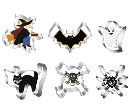 Large Halloween Cookie Cutter Set - 7 Piece - Stainless Steel