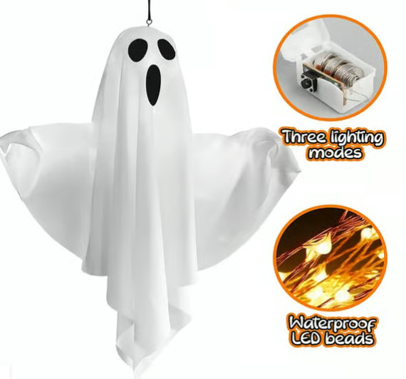 Halloween Glowing Ghost Chandelier