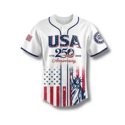🦅USA 250th Anniversary All-Over Print Patriotic Baseball Jersey