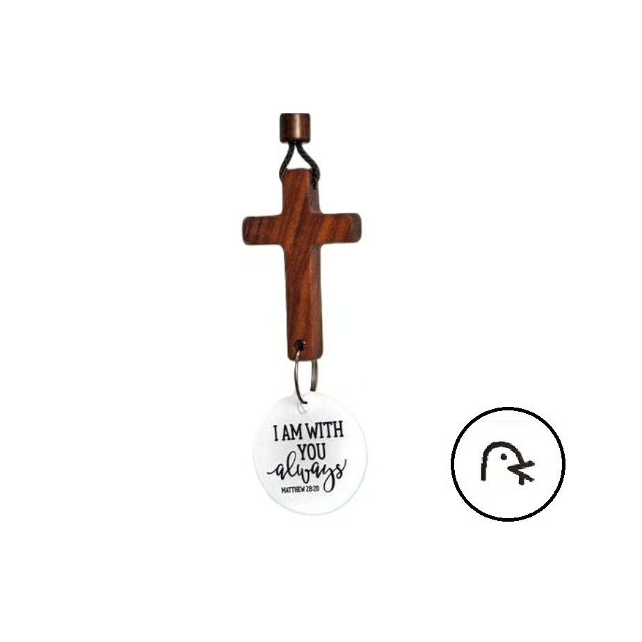 ✝️Bible Verse Car Rearview Hanging Cross Ornament - Tap for a Bible Verse Every Day