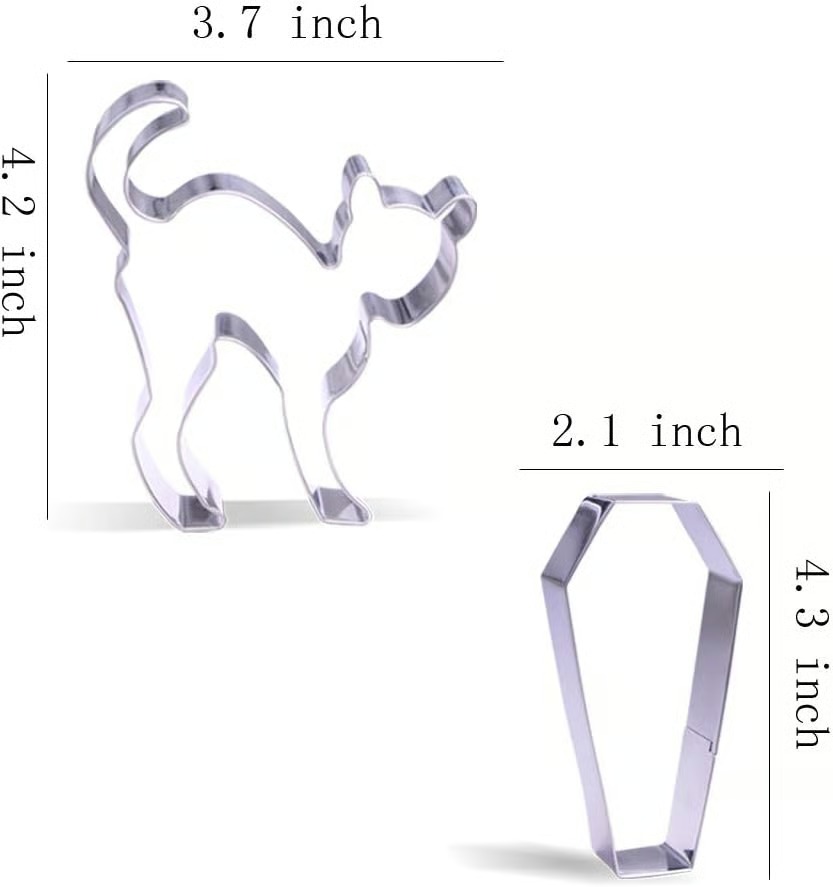 Large Halloween Cookie Cutter Set - 7 Piece - Stainless Steel