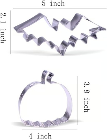 Large Halloween Cookie Cutter Set - 7 Piece - Stainless Steel