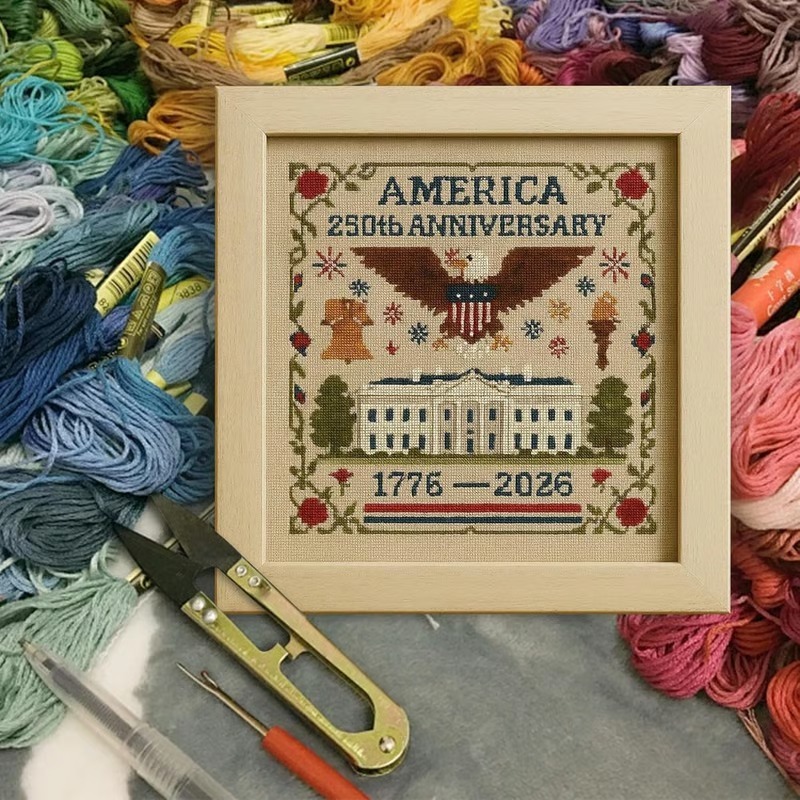 US 250th Anniversary Cross Stitch Kit
